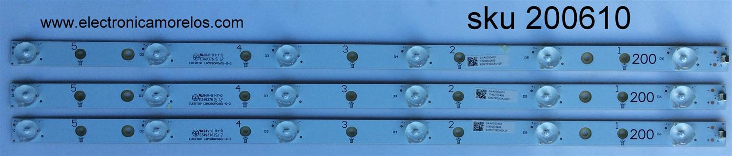 KIT DE LED PARA TV / VIZIO TPT275-A014 REV:S11E / LBM280P0601-Q-2 / 04-A0050403 / MODELO E28H-C1